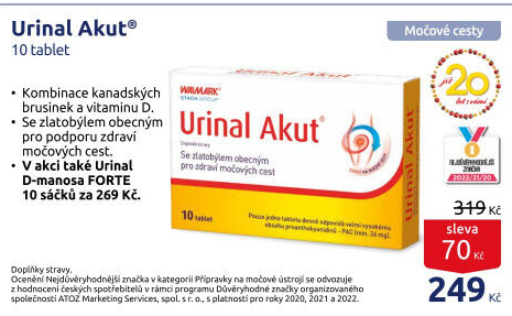 Doplněk stravy Urinal Akut Idelyn Walmark