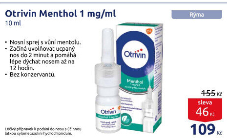 Nosní sprej 1 mg/ml Otrivin