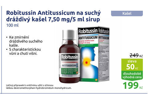 Sirup proti kašli Antitussicum Robitussin