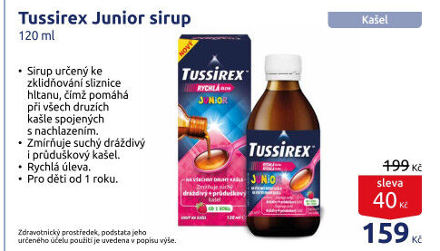 Sirup proti kašli Junior Tussirex