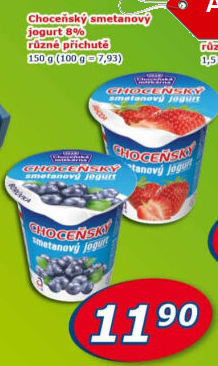 Jogurt smetanový ochucený Choceňský