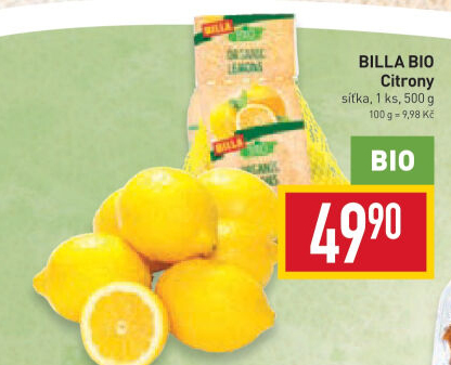 Citrony Naše Bio Billa