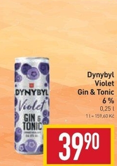 Míchaný nápoj Dynybyl Violet Gin a Tonic