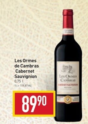 Víno Cabernet Sauvignon Les Ormes de Cambras