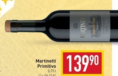 Víno Primitivo Martinetti