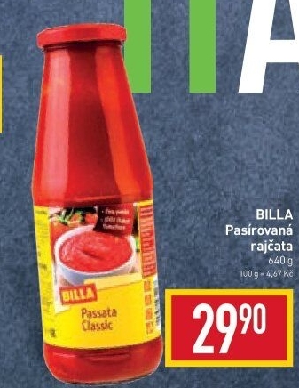 Pasírovaná rajčata Billa