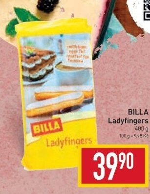 Piškoty cukrářské Ladyfingers Billa
