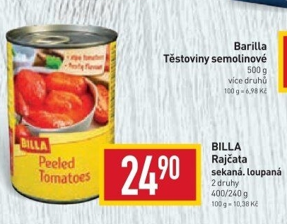 Rajčata sekaná Billa