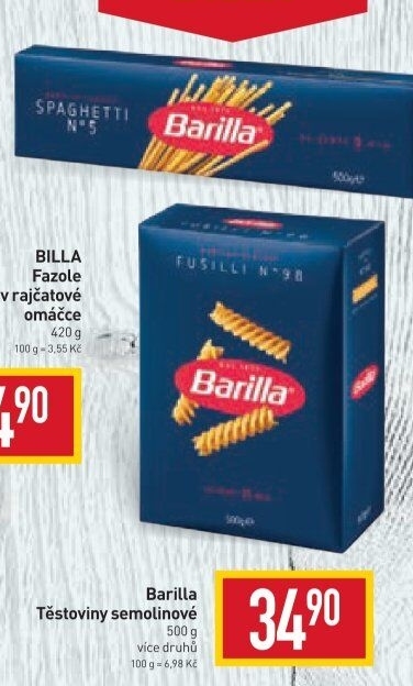 Těstoviny semolinové Barilla