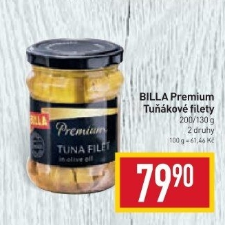 Tuňák filety Premium Billa