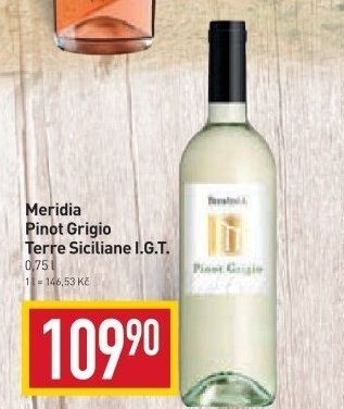 Víno Pinot Grigio Terre Siciliane IGT Meridia