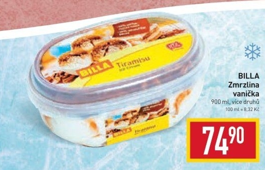 Zmrzlina ve vaničce Billa