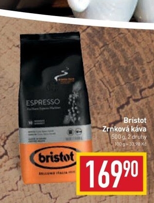 Zrnkové kávy Bristot