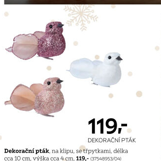 DEKORAČNÍ PTÁK