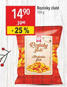 Rozinky zlaté IBK trade