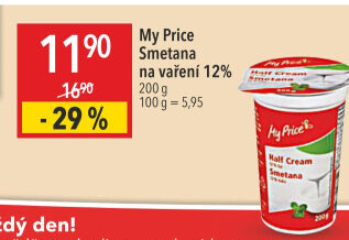 Smetana na vaření My Price 12%