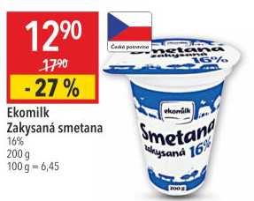 Zakysaná smetana 16% Ekomilk