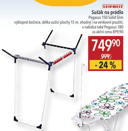 Sušák na prádlo Pegasus 150Solid Slim Leifheit