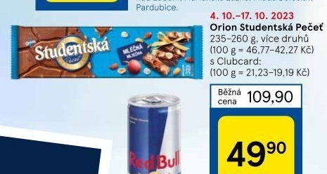 Čokoláda Studentská pečeť Orion