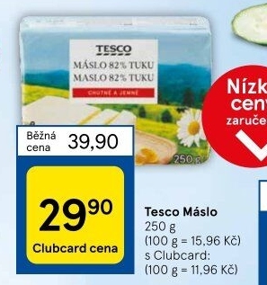 Máslo Tesco