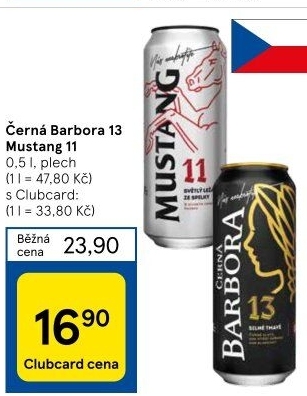 Pivo světlý ležák Mustang 11° Ostravar