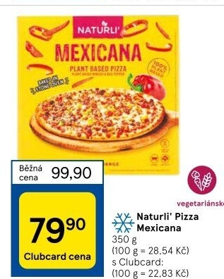 Pizza mražená Vegan Naturli'
