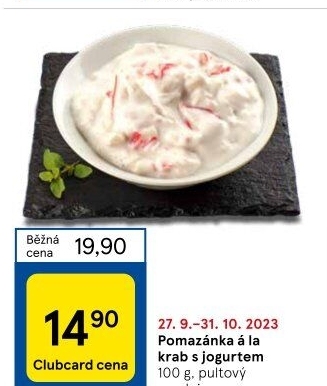 Pomazánka a la krab s jogurtem