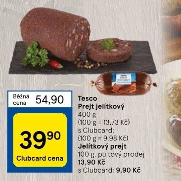 Prejt jelítkový Tesco