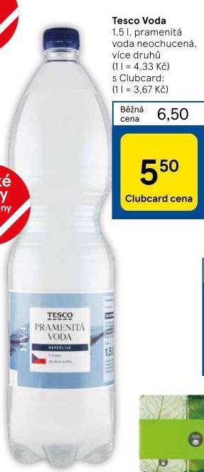 Přírodní voda Tesco