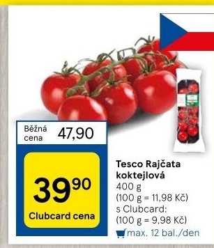 Rajčata koktejlová Tesco