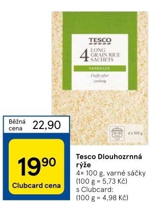 Rýže dlouhozrnná Tesco