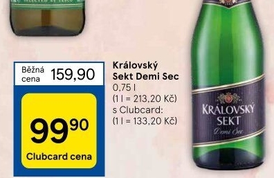 Sekt Demi sec Královský sekt