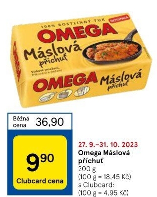 Tuk s máslovou příchutí Omega