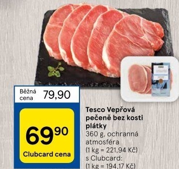 Vepřová pečeně bez kosti Tesco