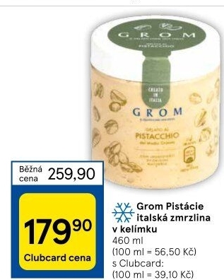 Zmrzlina v kelímku Grom
