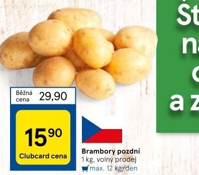 Brambory konzumní pozdní
