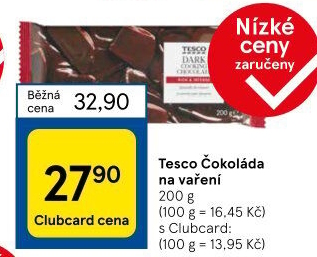 Čokoláda na vaření Tesco