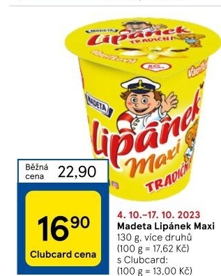 Dezert Lipánek Madeta