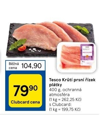 Krůtí prsní řízky Tesco