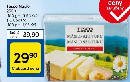 Máslo Tesco