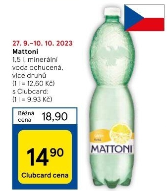 Ochucená voda Mattoni