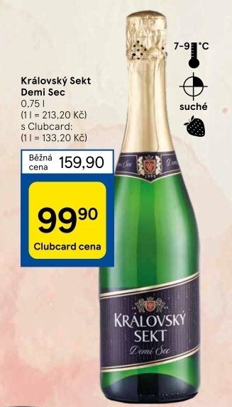 Sekt Demi sec Královský sekt