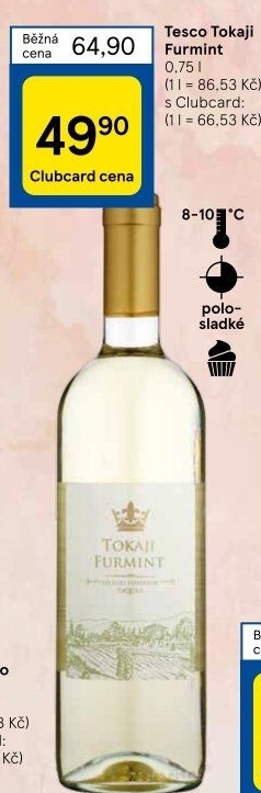 Víno Furmint Tokaji Tesco