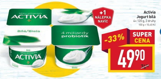 Bílý jogurt Activia Danone