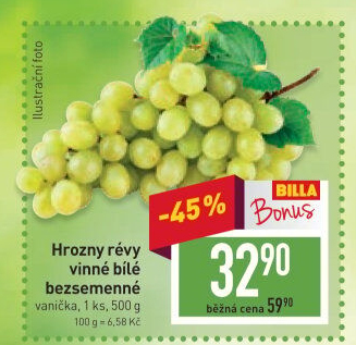 Hrozny bílé bezsemenné
