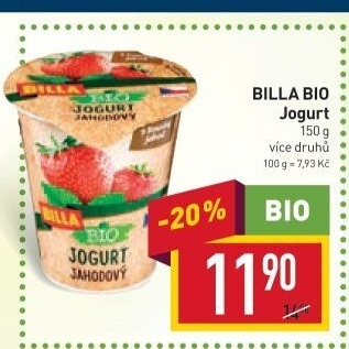Jogurt ochucený Bio Billa