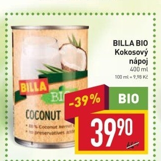 Kokosové mléko bio Billa