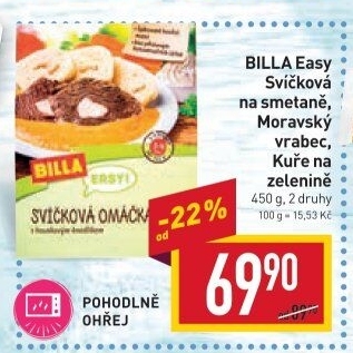 Svíčková na smetaně Easy Billa