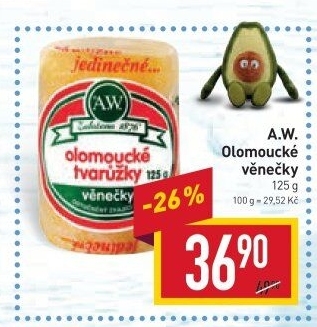Sýr tvarůžky olomoucké věnečky A.W.