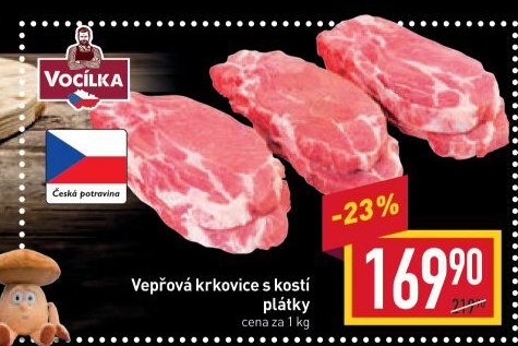 Vepřová krkovice s kostí Vocílka